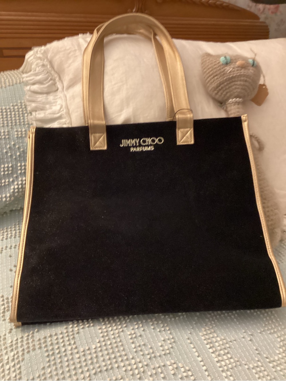 Jimmy Choo Parfums Black Tote with Gold Trim